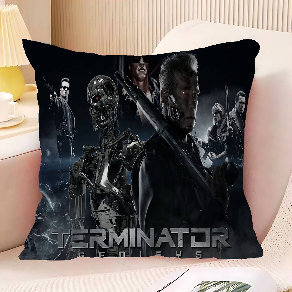 80s Movie TV The T-Terminator Cushion Cover Car Throw Pillow Case For Sofa Car Christmas Gift 40x40cm 45x45cm