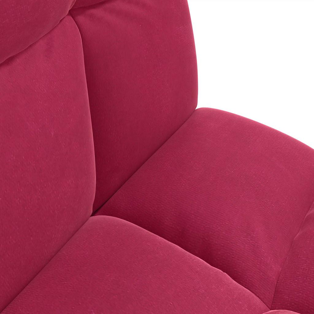 Adjustable Floor Chair Burgundy Velvet