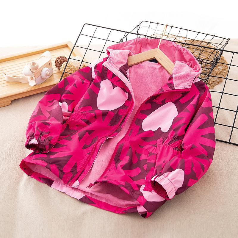 Mädchen Fleecegefütterter Mittellanger Trenchcoat: Herbst/Winter Modische Windjacke