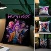 Pop-Kreskówkowy Film K-Pop Łowcy Demonów Poszewka na Poduszkę Jedwabista elegancka Wygoda Sofa Łóżko Niewidoczny zamek Błyskawiczny Poszewka na Poduszkę Plażową