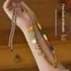 Tibetan Hand-Rubbed Cotton Rope Zhaqilam Dzi Bead Necklace Rope Amulet Chain Pendant Hanging Rope