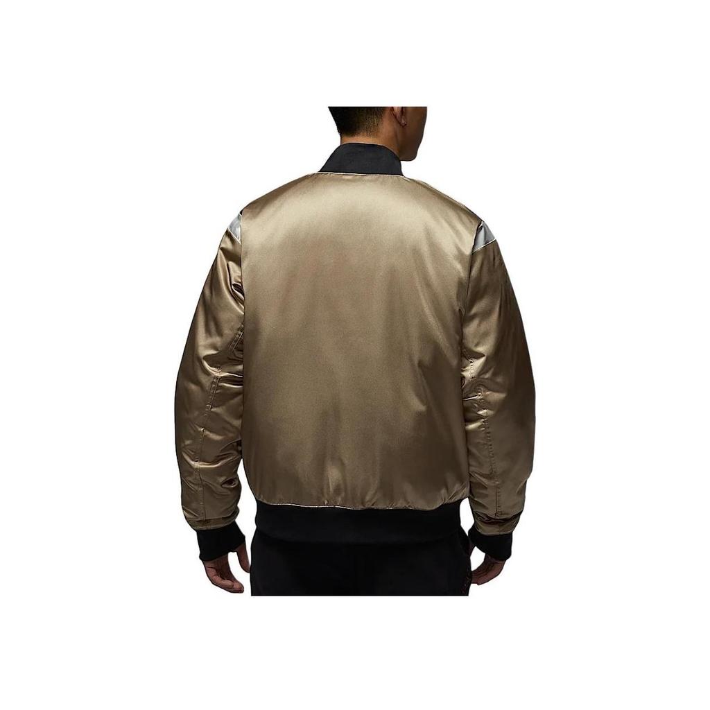 Jordan MVP Woven Baseball Collar Puffer Jacket Brown Men's HF9298-257