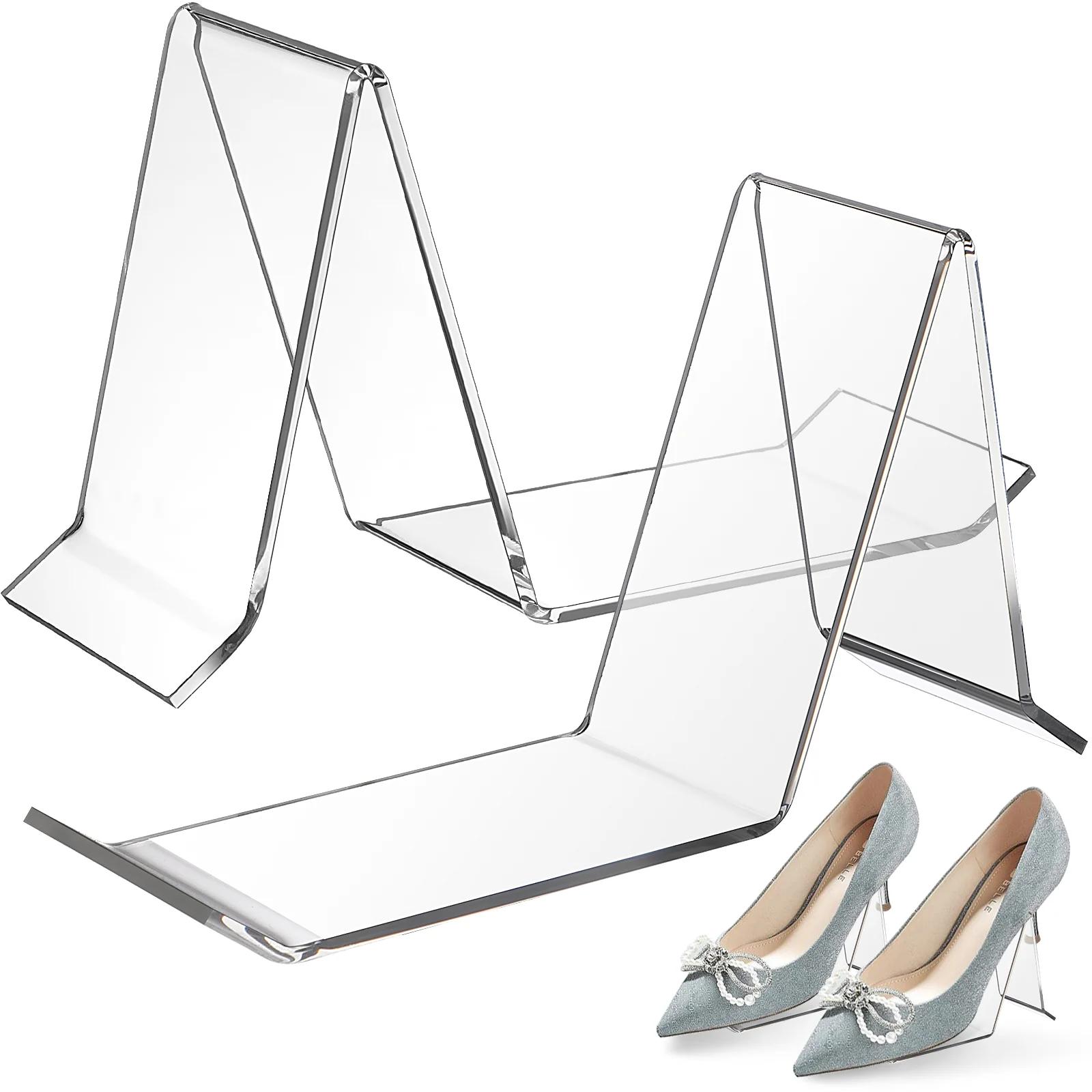 Acrylic Shoe Display Stand Creative Transparent Shop Display Stands Shopping Mall Sandal Racks Sneaker Holders Household Storage 2660₽