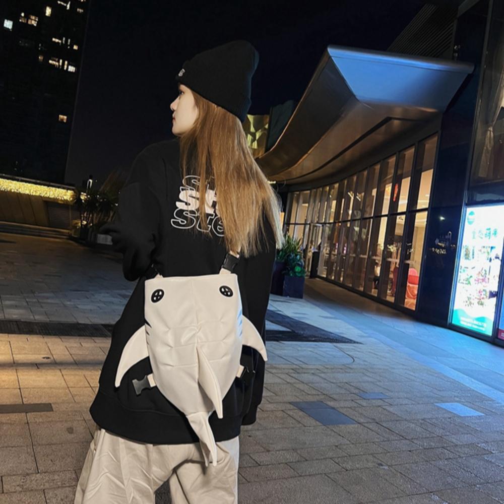 Waterproof Couple Shoulder Bag Large Capacity Boys School Bags Creative Shark Backpack  Outdoor