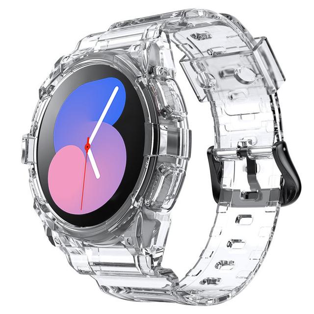 Transparent Band+Case for Samsung Galaxy Watch 5/4 40mm 44mm Accessorie Clear Case+sport bracelet Galaxy Watch 4 strap wristband
