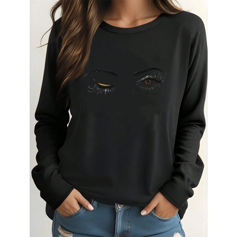 

YYFS Женская мода Повседневная весна-осень Длинные рукава О-образный вырез Блузки и рубашки XXL