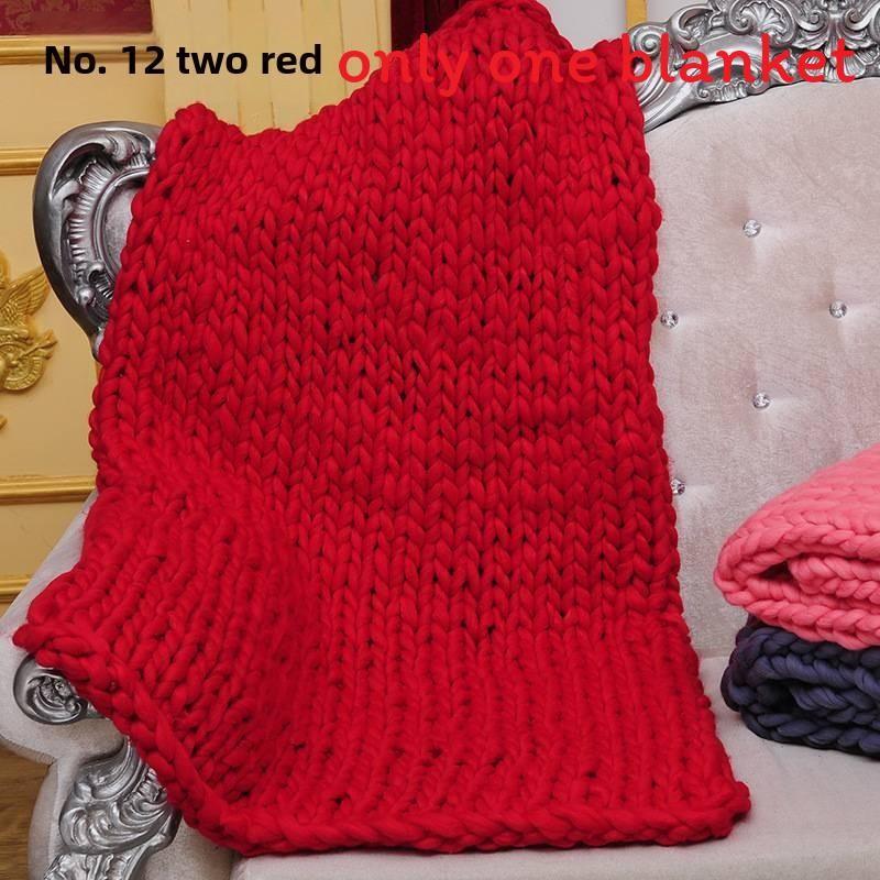 Bearaby Weaving Ultra Coarse Blanket With Solid Color Design For Household Daily