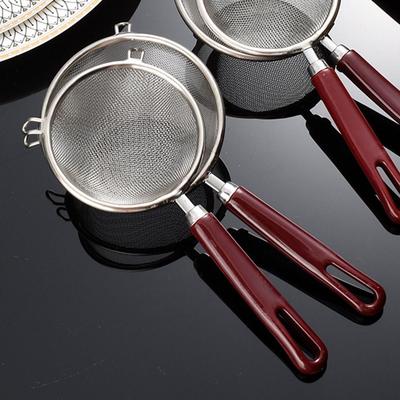 Portable Stainless Steel Food Strainer Colander 8.5cm 10cm Easy To Clean Matcha Sifter Rust-Proof Small Tea Strainer for Kitchen