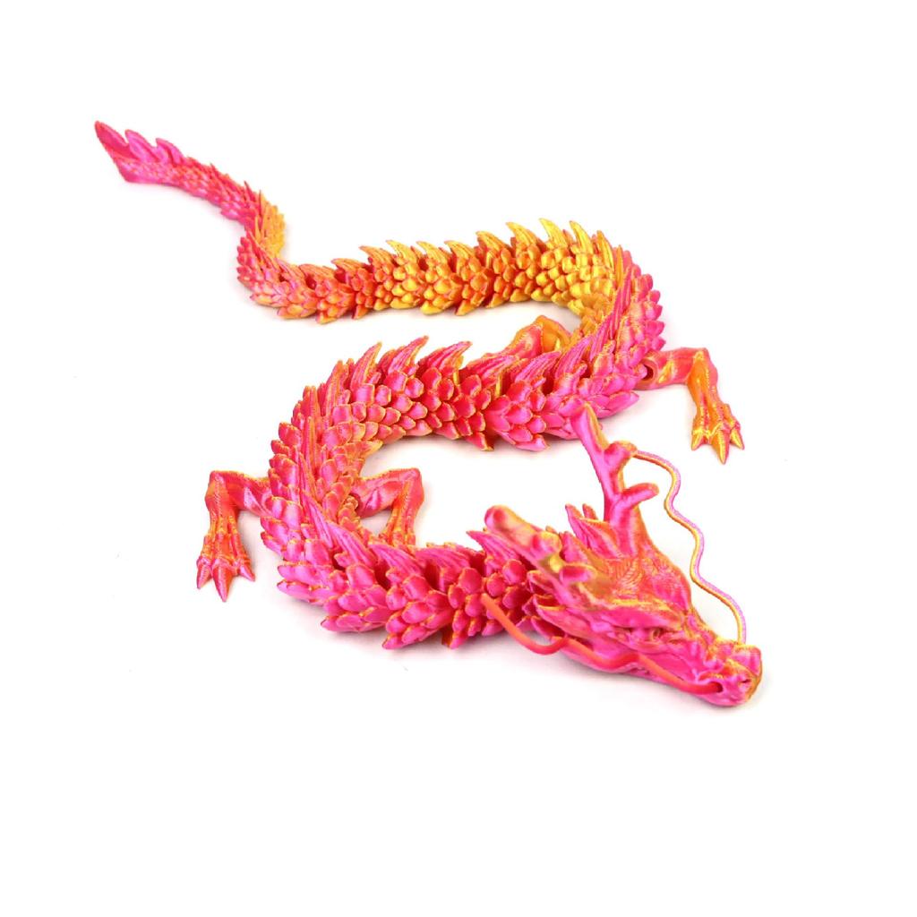 3D Printed Articulated Chinese Dragon Egg Ornament - Toy Figurine Gift Handicraft