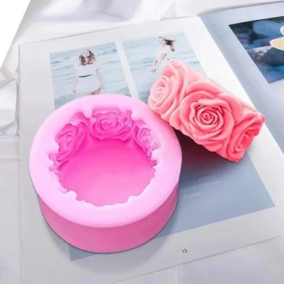 3D Kreative Form Runde Rosenblütenform Silikonform DIY Handgemachte Seifenformen Herstellung Fondantkuchen Kerzenformen Handwerk Dekor