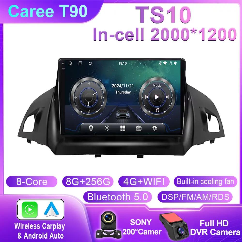 Car Radio For Ford C-MAX Kuga 2 Escape 3 2012 - 2019 Carplay Autoradio Android 14 Auto 4G WIFI GPS Car Multimedia Touch Screen