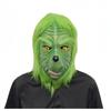 Plush Green Grinch Gloves & Furry Hood for Halloween Elf Costume