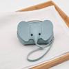 Multifunctional PU Leather Coin Purse Elephant Mini Bag Women Card Holder Key Ring Portable for Work Commute
