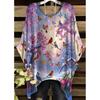 Elegant Boho Print T-Shirt for Plus-Size Women