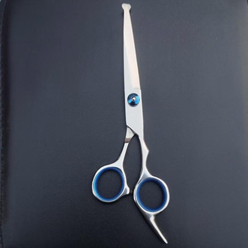 Professional Pet Grooming Scissors Set: Curved, Teddy Round Head Trimming Scissors