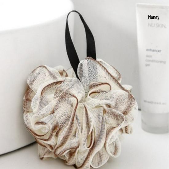 Free Shipping: Large Non-Dispersing Exfoliating Flower Bath Ball - High-End Foaming Shower Sponge for Women