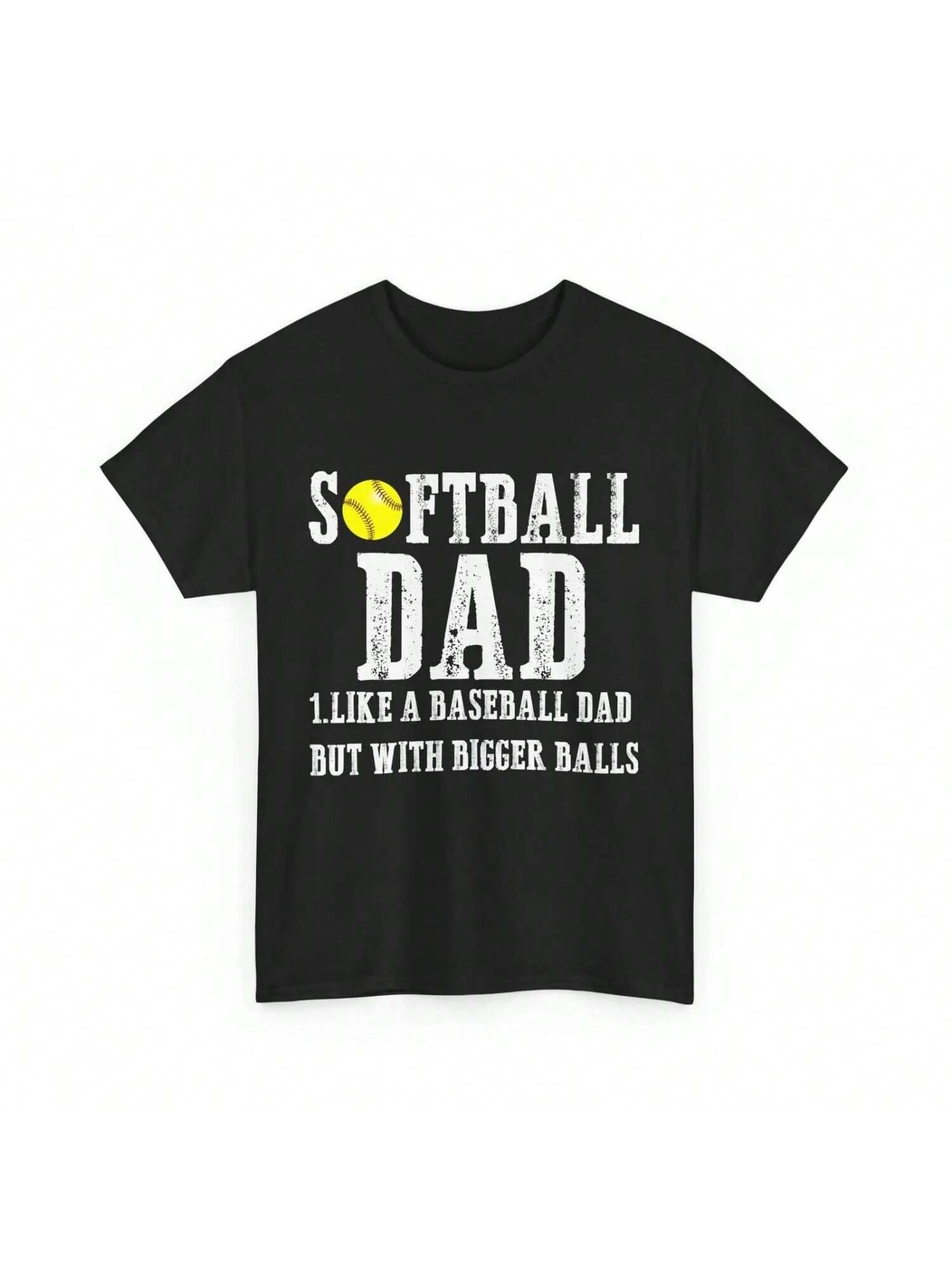 Softball Dad Like A Baseball But With Bigger Balls Player T Shirt S разноцветный