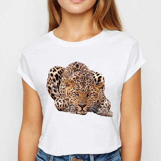 LeopardoFunny animales ropa leopardo animal estampado camiseta mujeres hip  hop moda verano camiseta casual O-cuello tops chicas Tshi comprar a buen  precio — entrega gratuita, reseñas reales con fotos — Joom