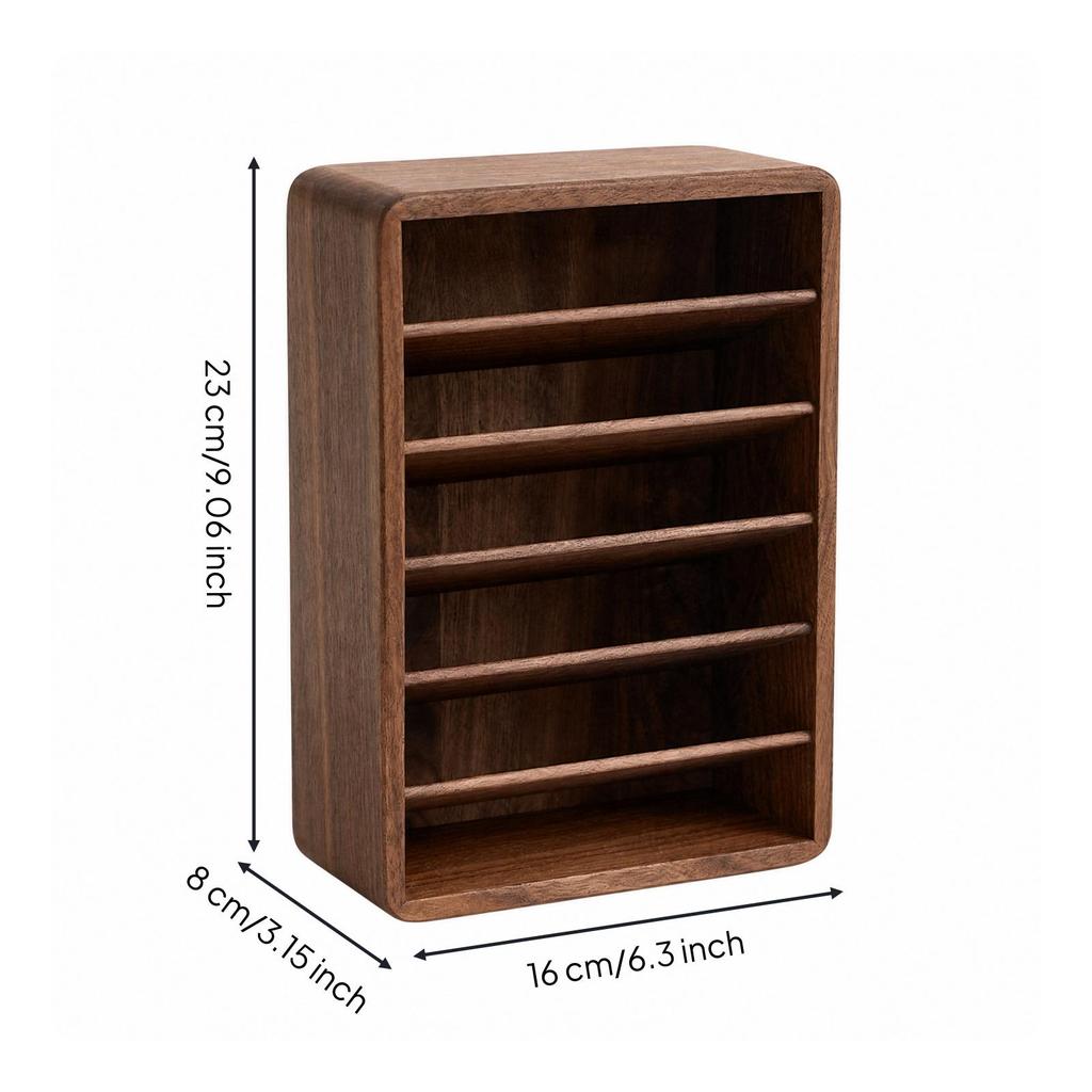 Wooden Makeup Organizer Sturdy Open-Shelf Storage Multifunctional