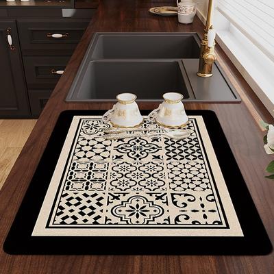 Vintage Keuken Afdruipmat Keuken Super Absorberende Matten Aanrecht Koffie Schotel Afdruipmat Badkamer Vloermat Kleed Tafelgerei Placemat