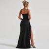 Women's Evening Dress Party Dress Sexy Suspender High Split Dress Summer