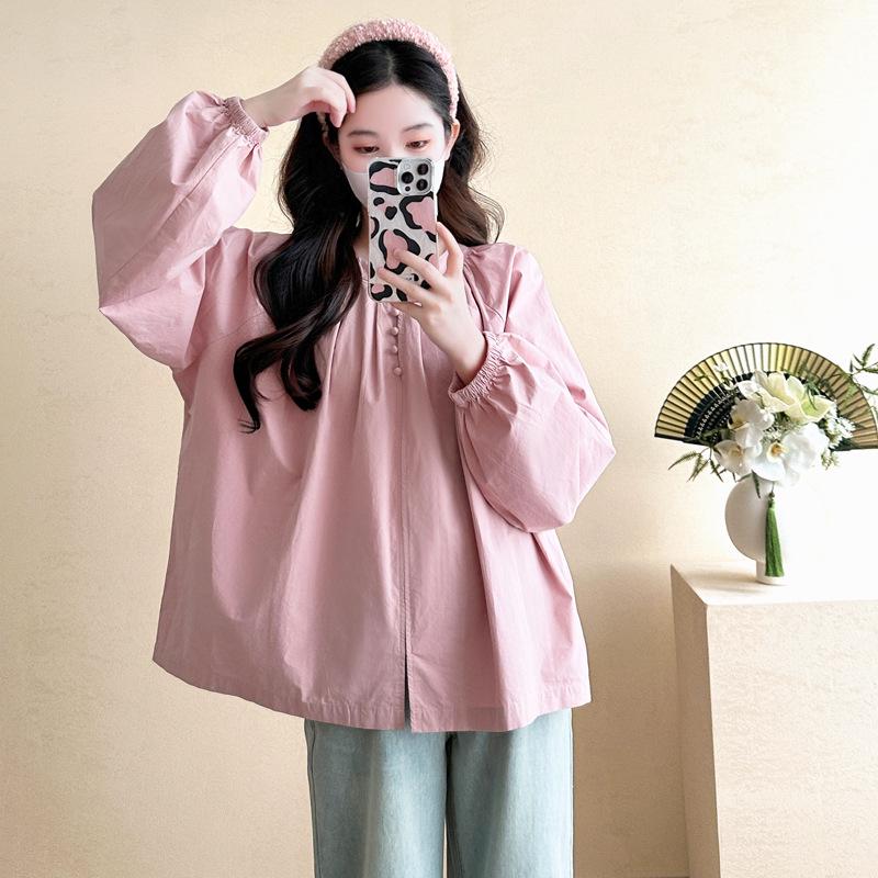 

2026 Spring/Autumn Sweet Lantern Sleeve Loose Doll Top M