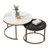 Compact Luxury Coffee Table for Small Spaces - Ideal for Living Room, Tea Table, or Rental Room Use. Simple, Stylish, and Round Design.