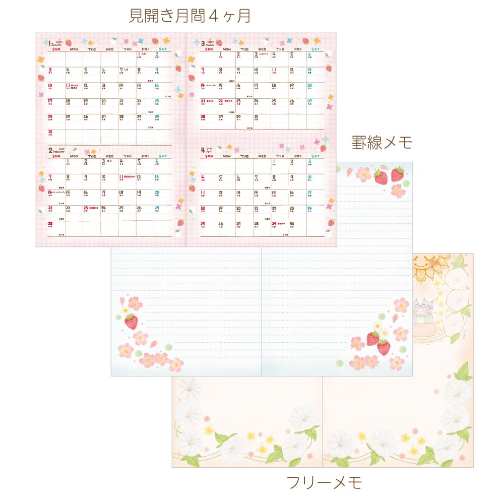 Closepin Mon 2026 B6 Weekly Family Planner with Osteospermum and Hemerocallis SB96515 October (Starts 2025)