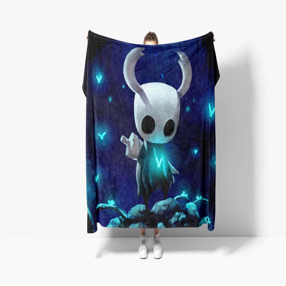 HHHollow KKnight Fashion Digital Printed Pattern Thin Blanket Flannel Blanket Portable Home Travel Office Lunch Break Blanket