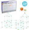 Stem Science And Education 120 Pieces Patchwork Tent Diy Construction Castle Bead Tent Game House Indoor Outdoor Toys