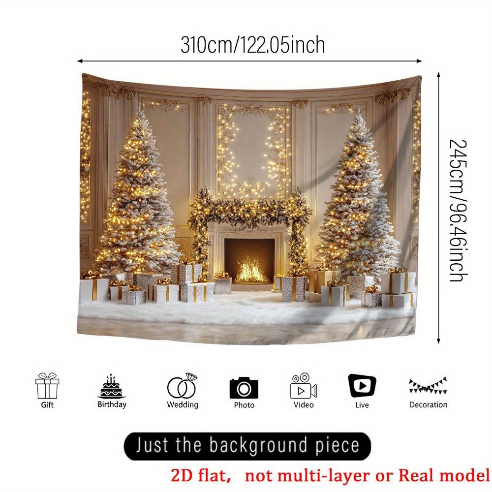 1Pcs Christmas Tree Wrapped Presents Garage Decoration Background Xmas Backdrop Decorations For Photo Studio Photo Booth Party