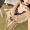 2026 European and American summer new fashion French retro summer lace gauze design waist and thin dress