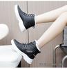 2025 Women's Winter Fleece-Lined Snow Boots - Thickened Ankle Martin Style, Warm & Sporty for Students