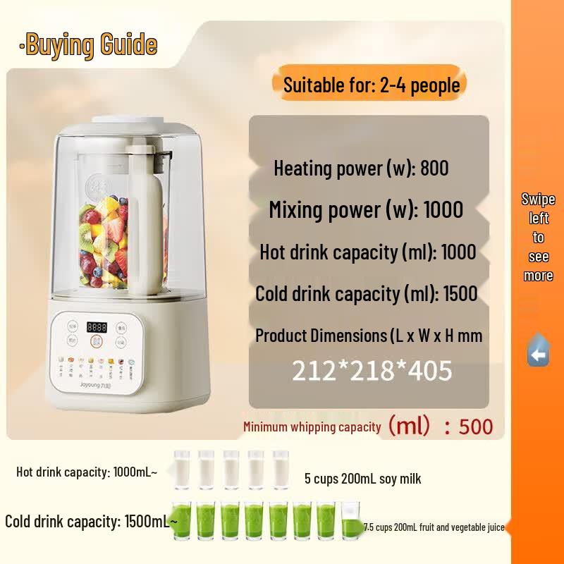 Joyoung 1.5L Low Noise Automatic Blender P688 CN plug (adapter included)