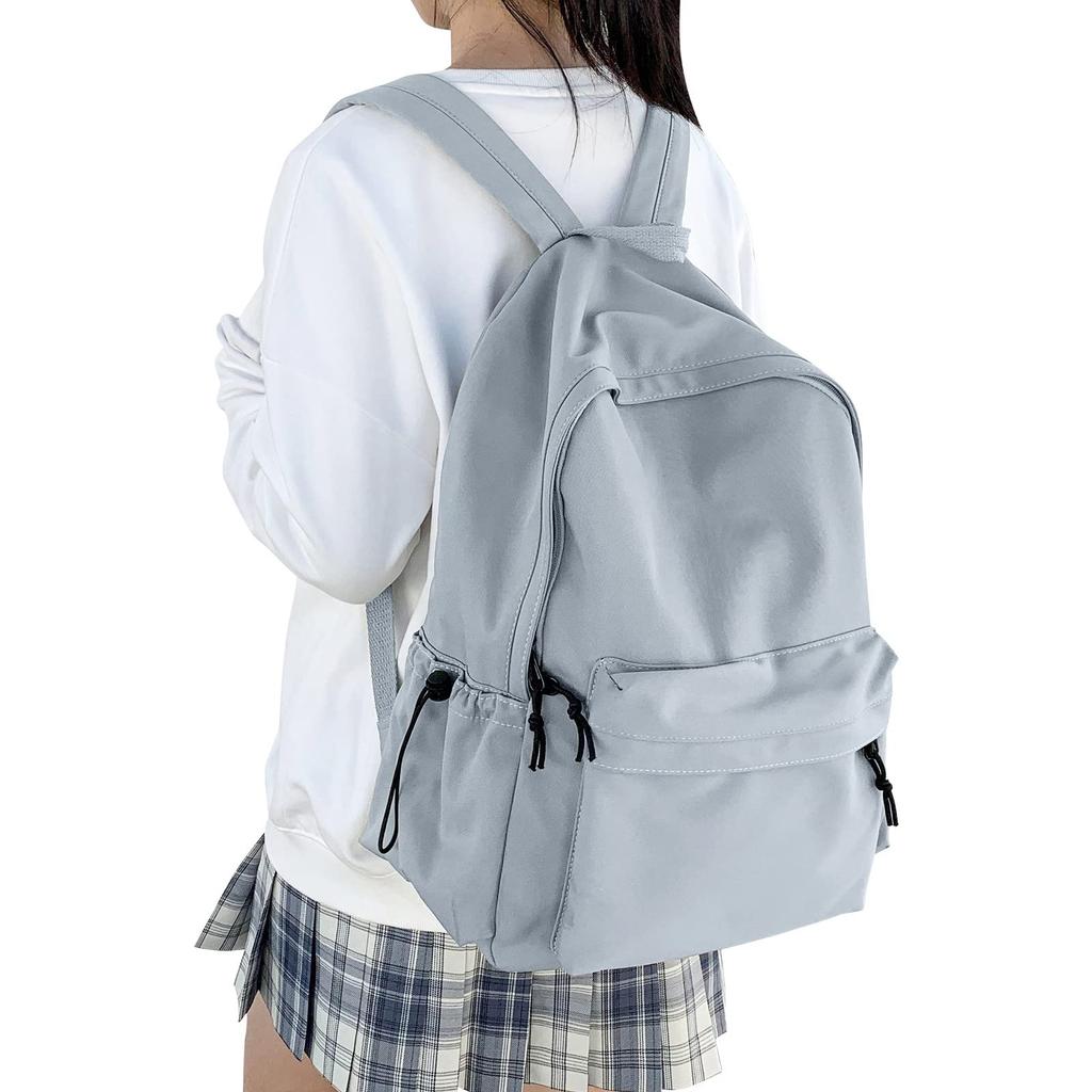 SEAFEW Damen Rucksack, Leicht, Wasserdicht, Großes Fassungsvermögen, Schlichtes Design, Schwarz, Perfekt für Pendeln, Reisen und die Schule