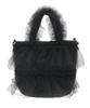 Maison De FLEUR Tulle Frill 2-Way Tote Bag, Black, Size F, 08000717600