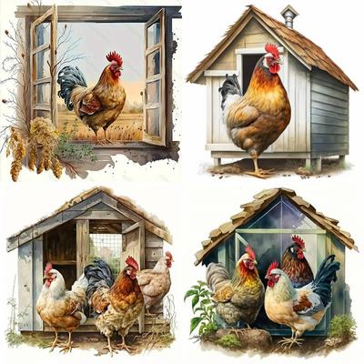 New Diamond Painting Animal Home Decor Full Round Drill Mosaic Chicken Picture Of Rhinestones Craft Kit