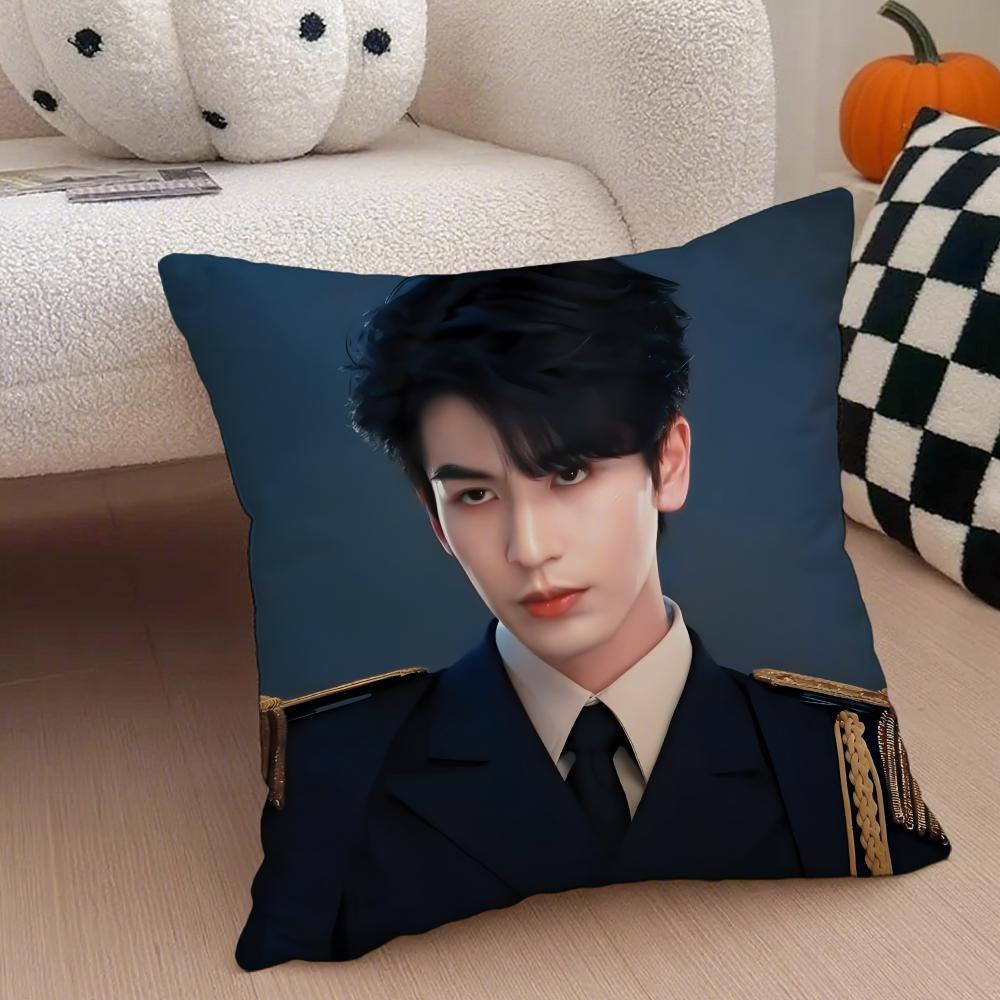 Handsome Versatile Chinese Actor ZZhangLingHe Cushion Cover Throw Pillow Cover Hidden Button Durable Polyester Chair Cushion