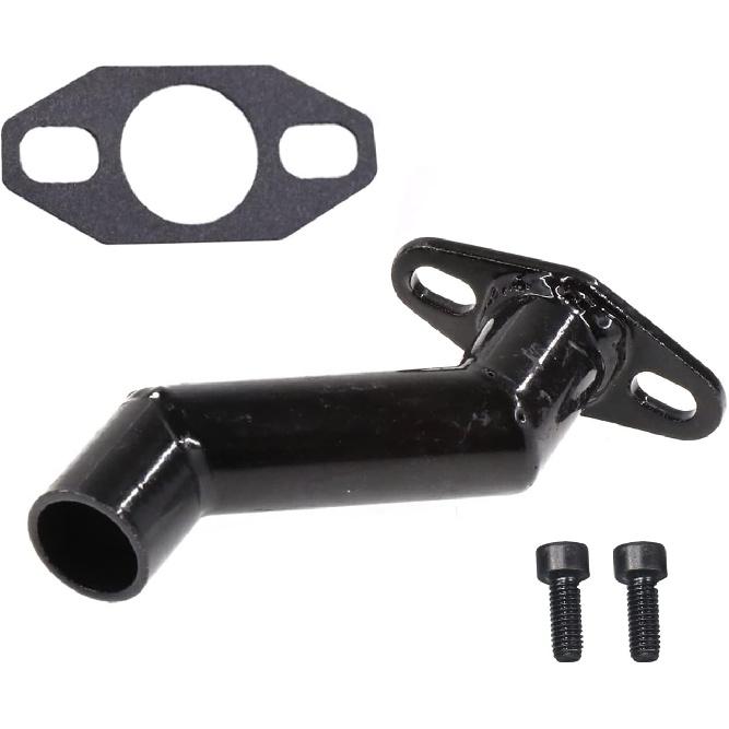 JRL 32Mm-40Mm Black Offset Intake Manifold And Gasket For 49Cc 66Cc 80Cc Motorized Bike Motorised Bicycle (Black)