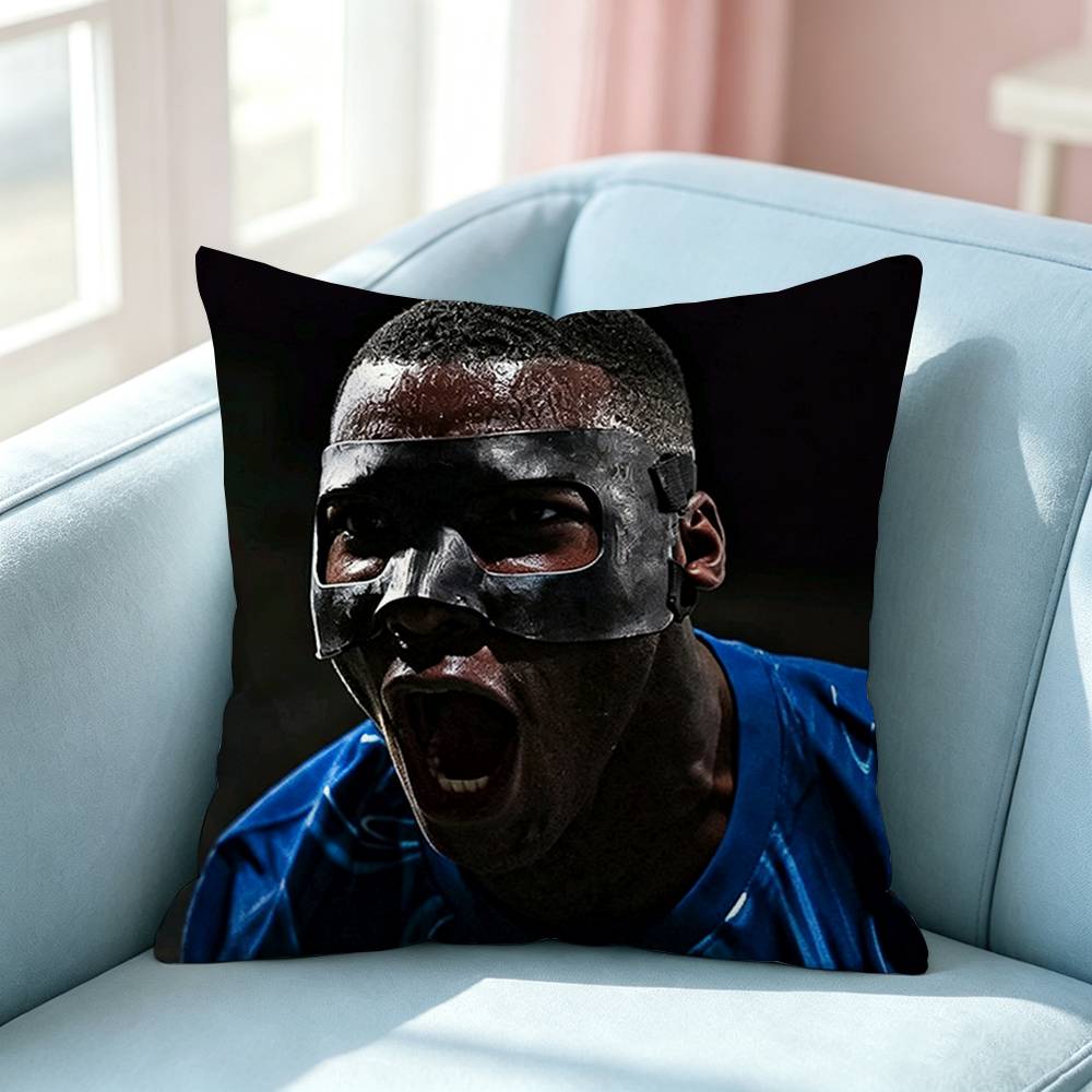 Football Star Moises Caicedo Square DoubleSided printed Pillow Case Bedroom Bedside Pillow Sofa Cushion Cover