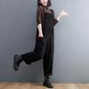 Autumn and Winter Plus Size Women's Casual Straight Wide-leg Corduroy Overalls Trendy All-match Fashion Jumpsuit