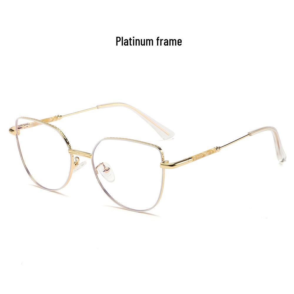 Women's Cat Eye Color-Changing Blue Light Glasses for Migraine Relief - Trendy Clear Lenses