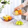 Flavinmci Nordic Sapphire Blue Crystal Glass Fruit Bowl