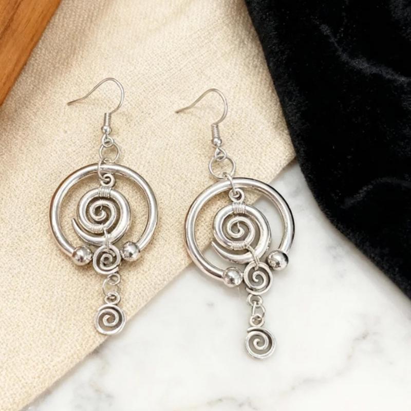 Elegant Star Vortex Dangle Earrings Ear Accessories Gift For Women Trendy Party Or Casual Outfits