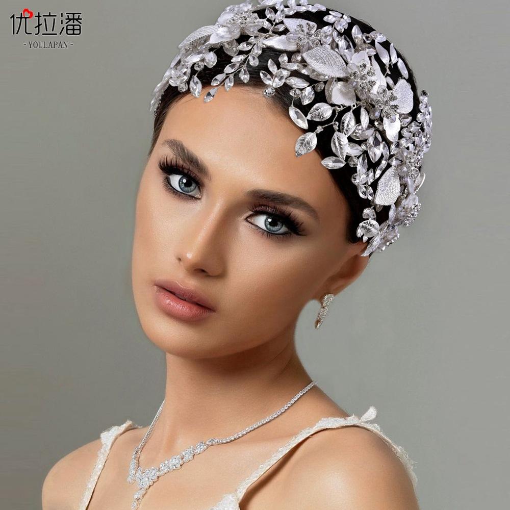 LY-HP0084 Lily's Bride Horse Eye Rhinestone Alloy Handmade Headband Hair Accessories for Brides Wedding