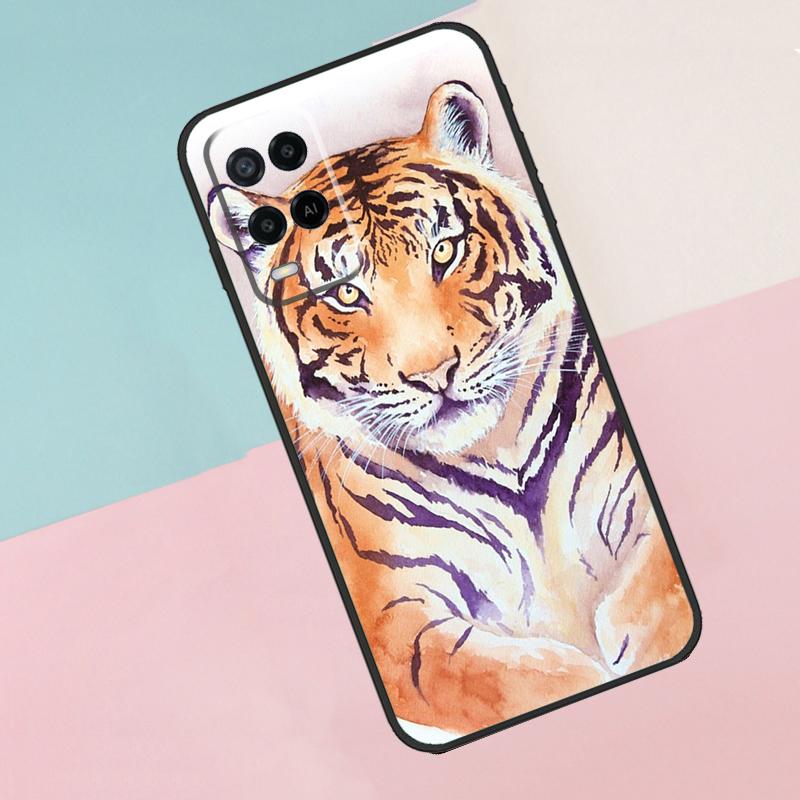 Lion Tiger Face For Oppo A16 A76 A96 A15 A80 A60 A40 A94 A54 A98 A78 A18 A38 A58 A17 A77 A74 A57S Phone Case