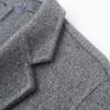 Romon Men's 100% Wool Mid-Length Suit Collar Coat