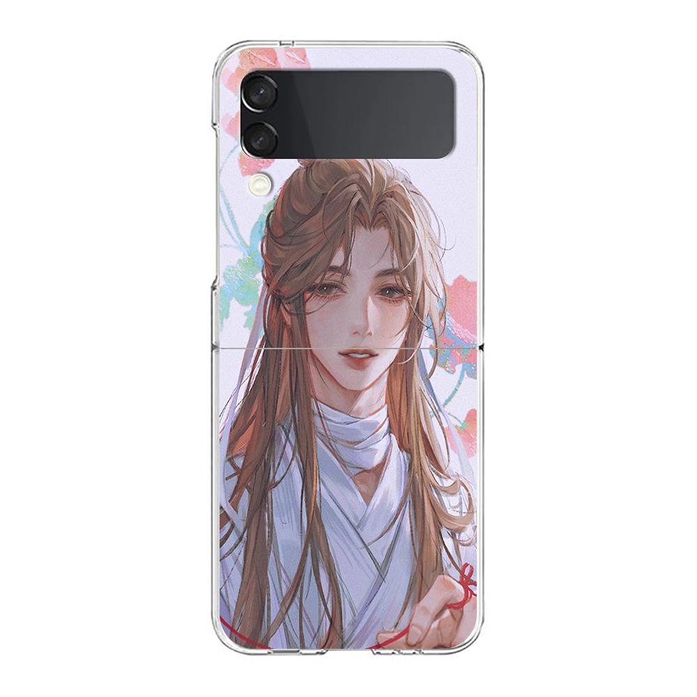 Heaven Official’s Blessing Phone Case For Samsung Galaxy Z Flip 3 4 5 Hard Folding PC Shell For Samsung Z Flip3 Clear Cover