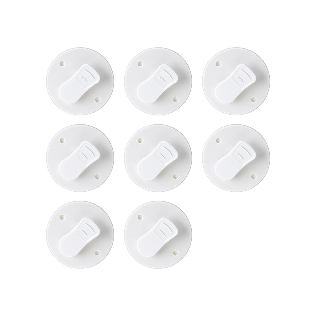 8Pcs Bathroom Curtain Holders Clips Corrosions Resistant Easy to Open Close Mechanism Shower Drape Adhesive Clamps