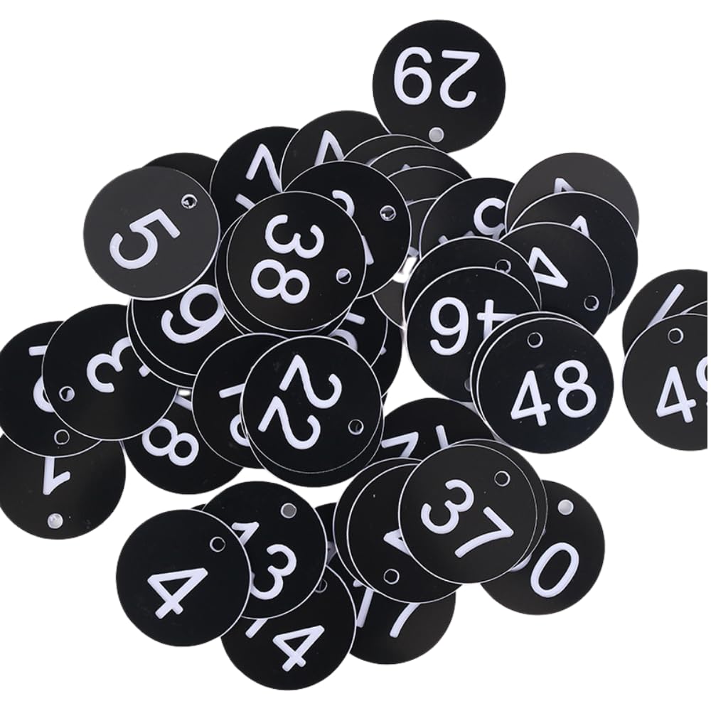 

ideamall Пластикові номерки для гардеробу, Номерки для шафок, 1-100